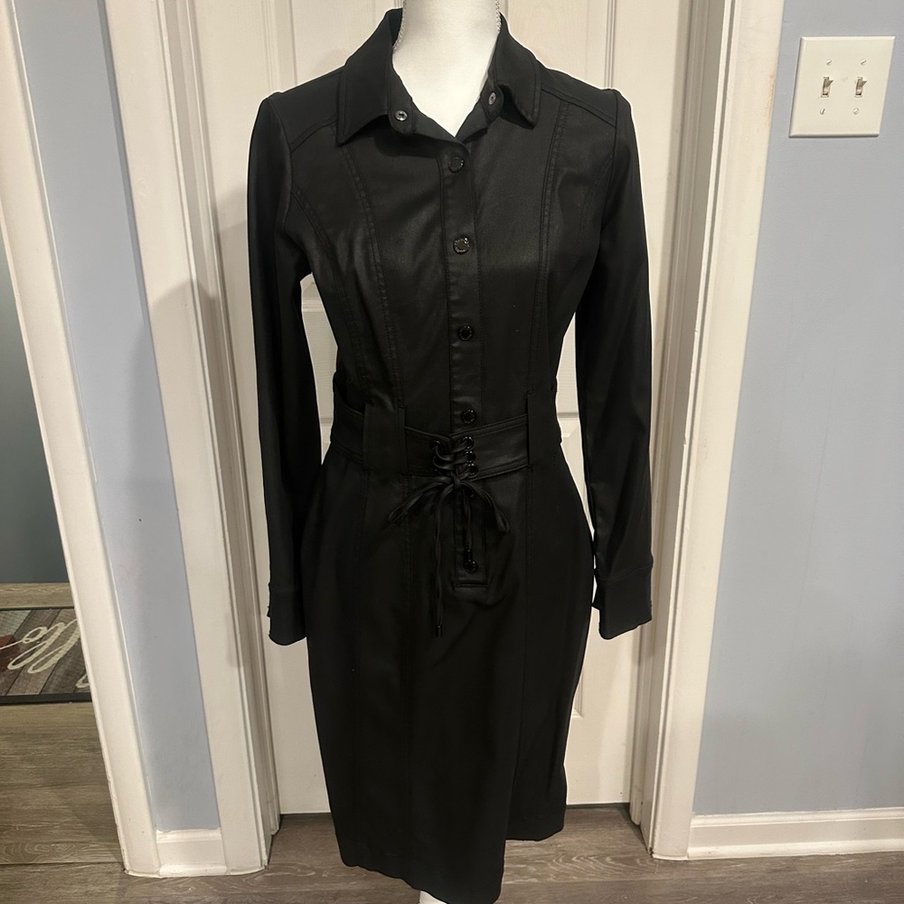 White House Black Market Black Long Sleeve Dress
